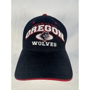 Western Oregon Wolves WOU Monmouth Hat Men's Fitted 7-1/4 Black Zephyr Vintage